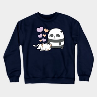 Cute Panda Lullabies Kitty Crewneck Sweatshirt